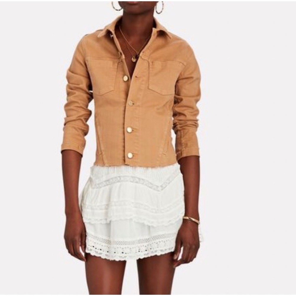L'AGENCE Tan Jean Jacket